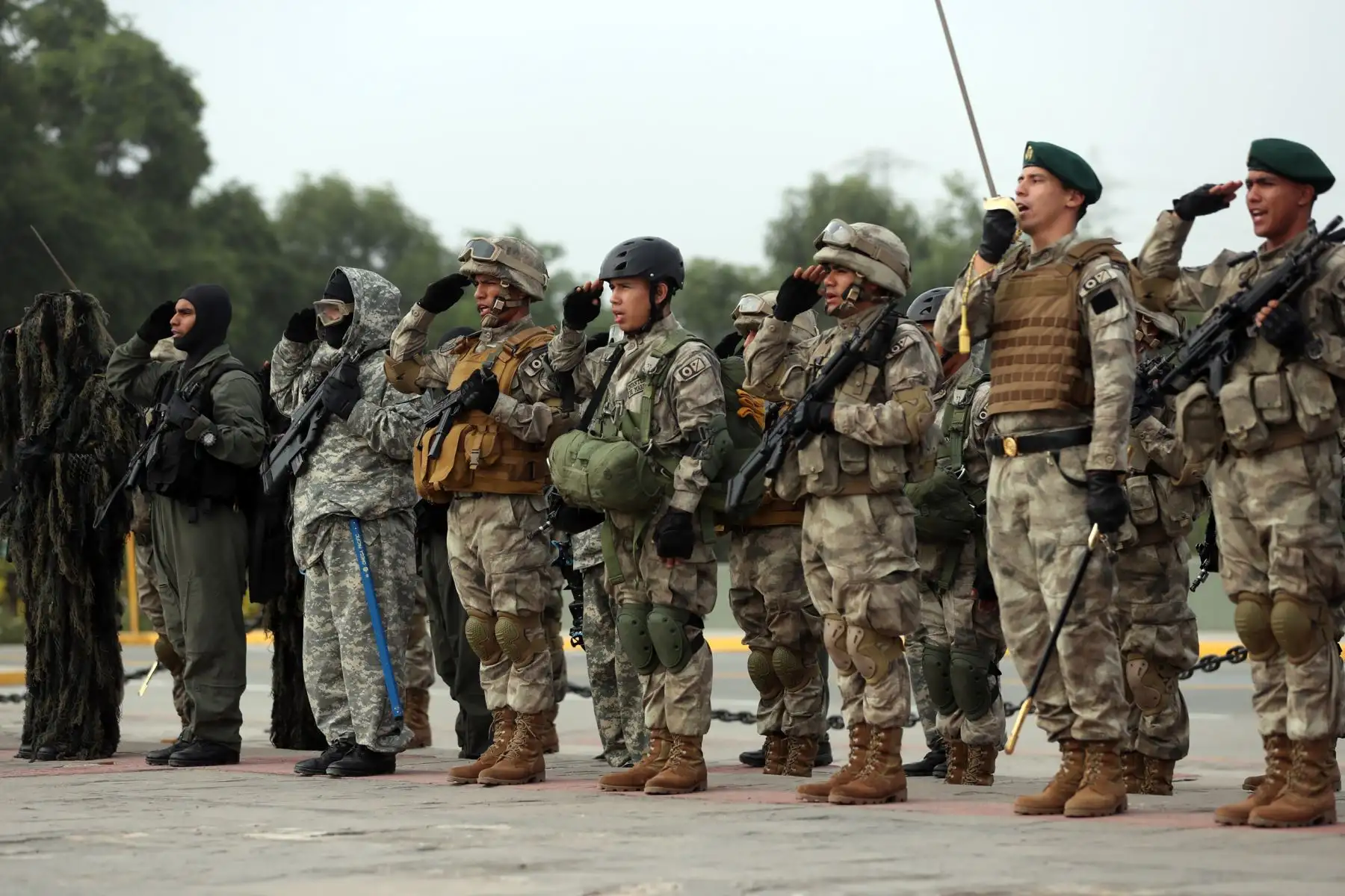 Ministro de Defensa, Walter Martos Ruíz  presidió ceremonia por 39.° aniversario de las Operaciones de la Cordillera del Cóndor.
Foto: Difusión Mindef