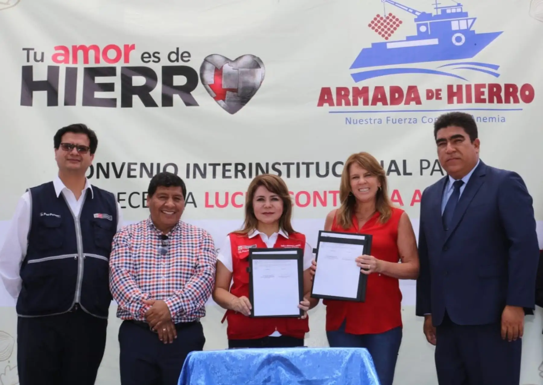 El Ministerio de Salud (Minsa) y la Sociedad Nacional de Pesquería (SNP) firmaron un convenio de cooperación interinstitucional para luchar contra la anemia infantil en las diferentes zonas pesqueras del país.