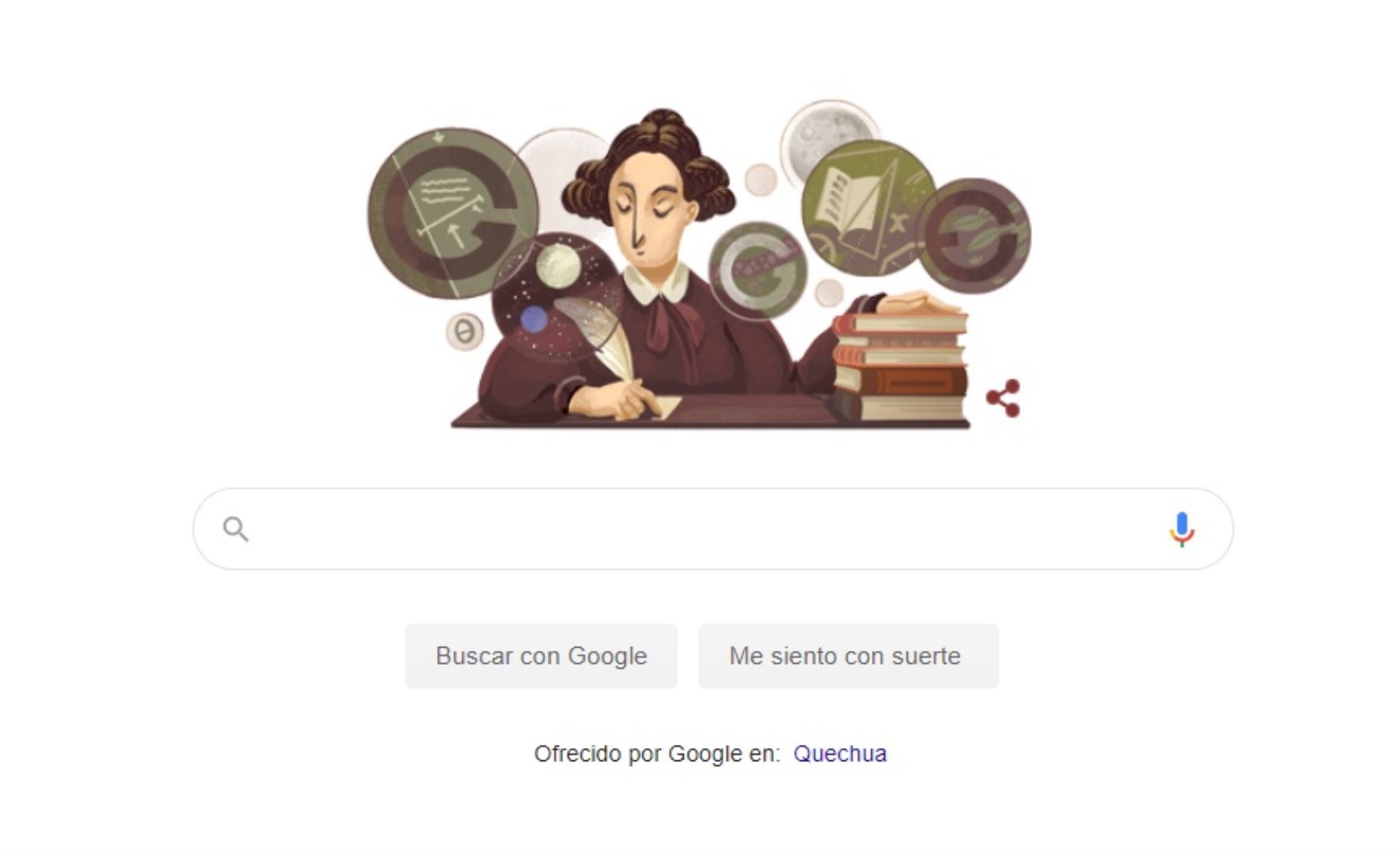 Google rinde homenaje a la innovadora científica escocesa Mary Somerville con un "doodle"