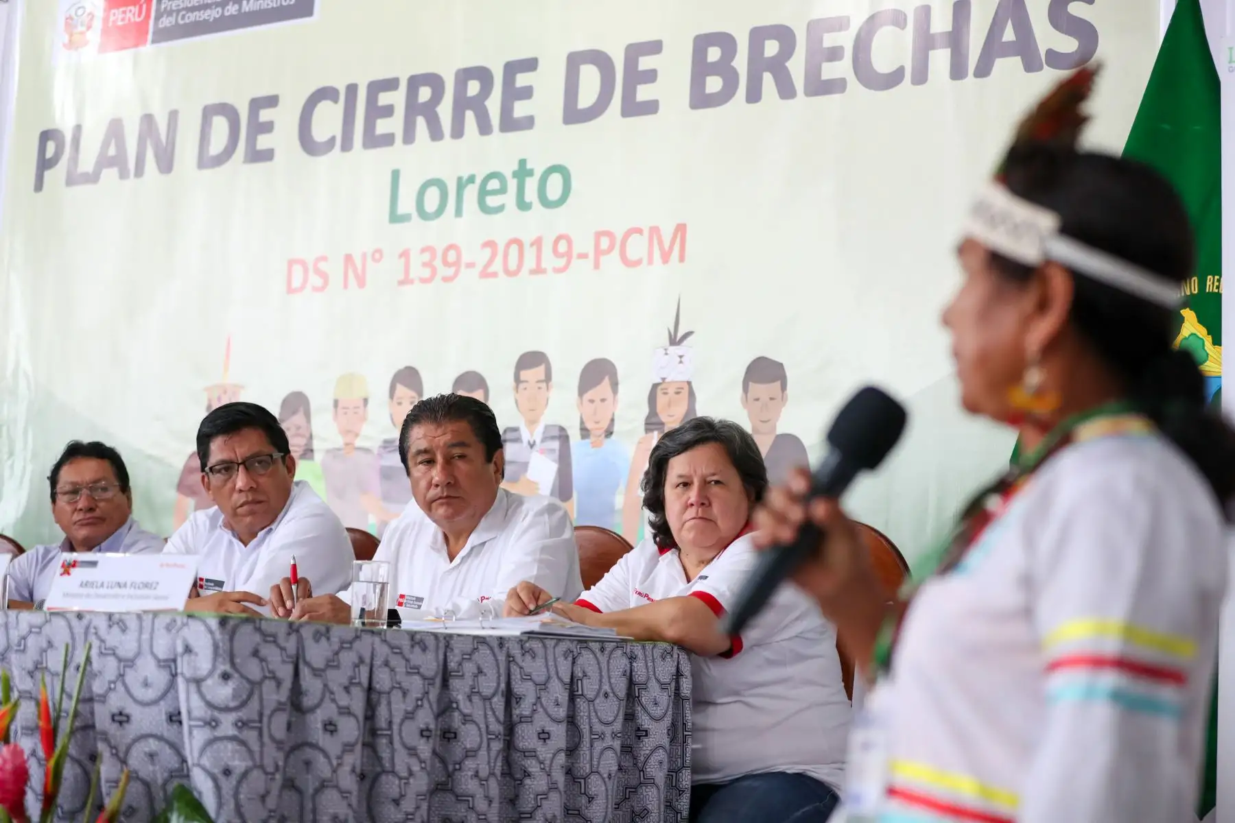 Jefe de gabinete, Vicente Zeballos junto a ministros de Estado presentan Plan Cierre de Brechas. Foto: ANDINA/Difusión