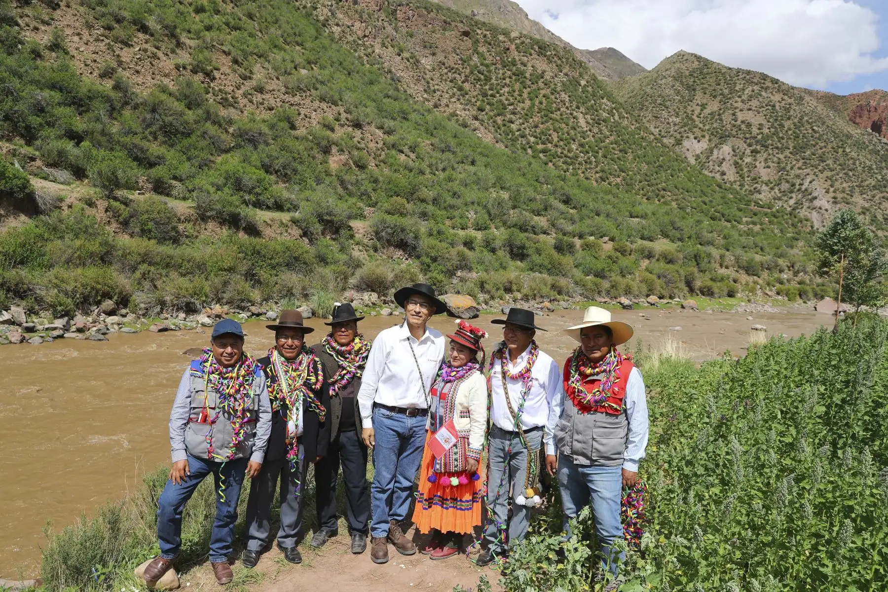 Presidente de la República, Martín Vizcarra realiza visita de inspección a la zona donde se construirá la represa de Yanapujio.
Foto: ANDINA/Prensa Presidencia