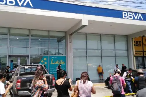 Asalto a una agencia bancaria en Trujillo deja una persona herida. Foto: Luis Puell