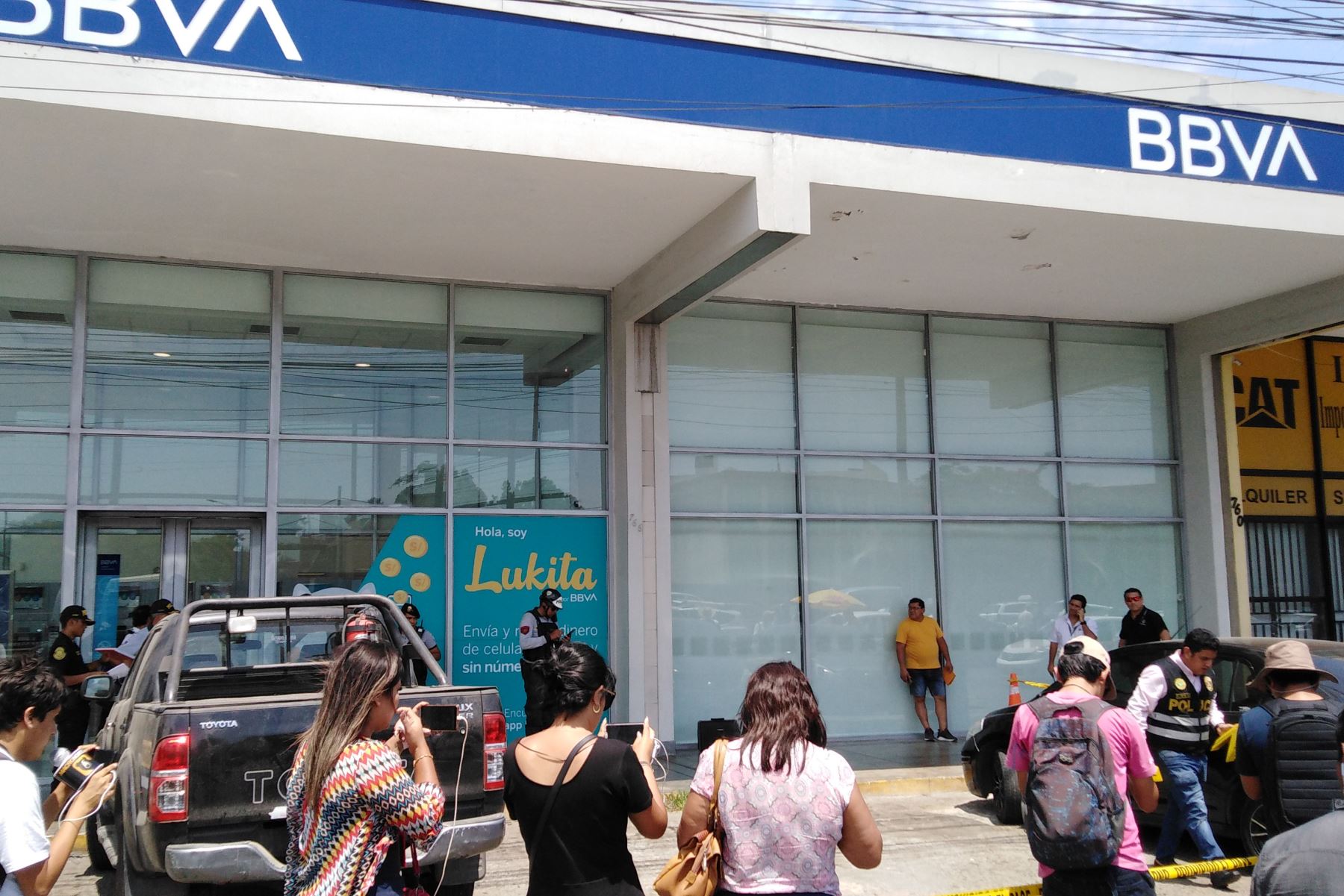 Asalto a una agencia bancaria en Trujillo deja una persona herida. Foto: Luis Puell