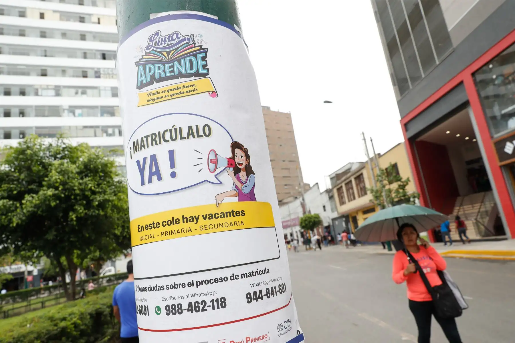 Minedu difunde campaña de Buen Inicio del Año Escolar 2020, en Gamarra. Foto: ANDINA/Renato Pajuelo
