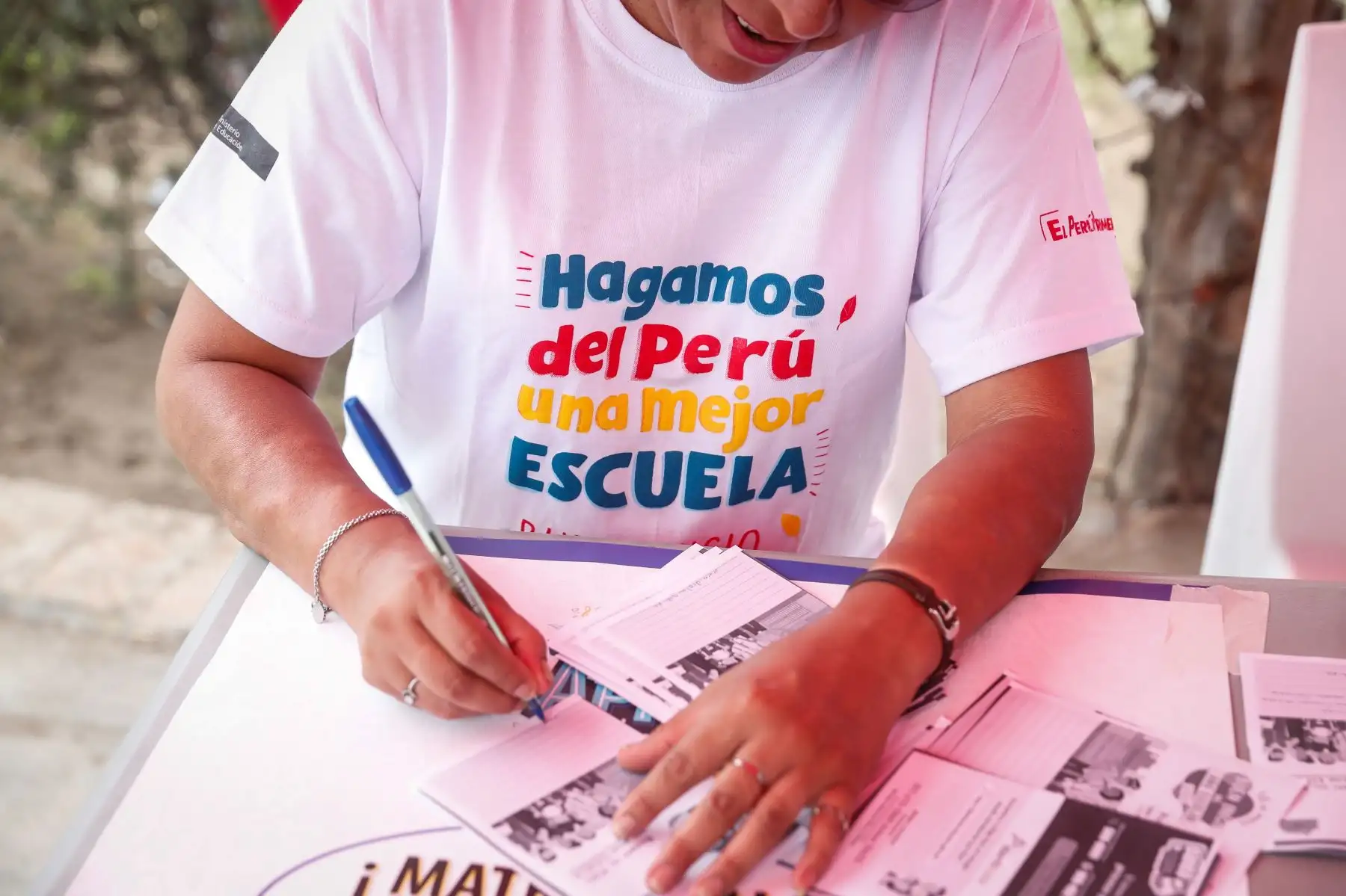 Minedu difunde campaña de Buen Inicio del Año Escolar 2020, en Gamarra. Foto: ANDINA/Renato Pajuelo