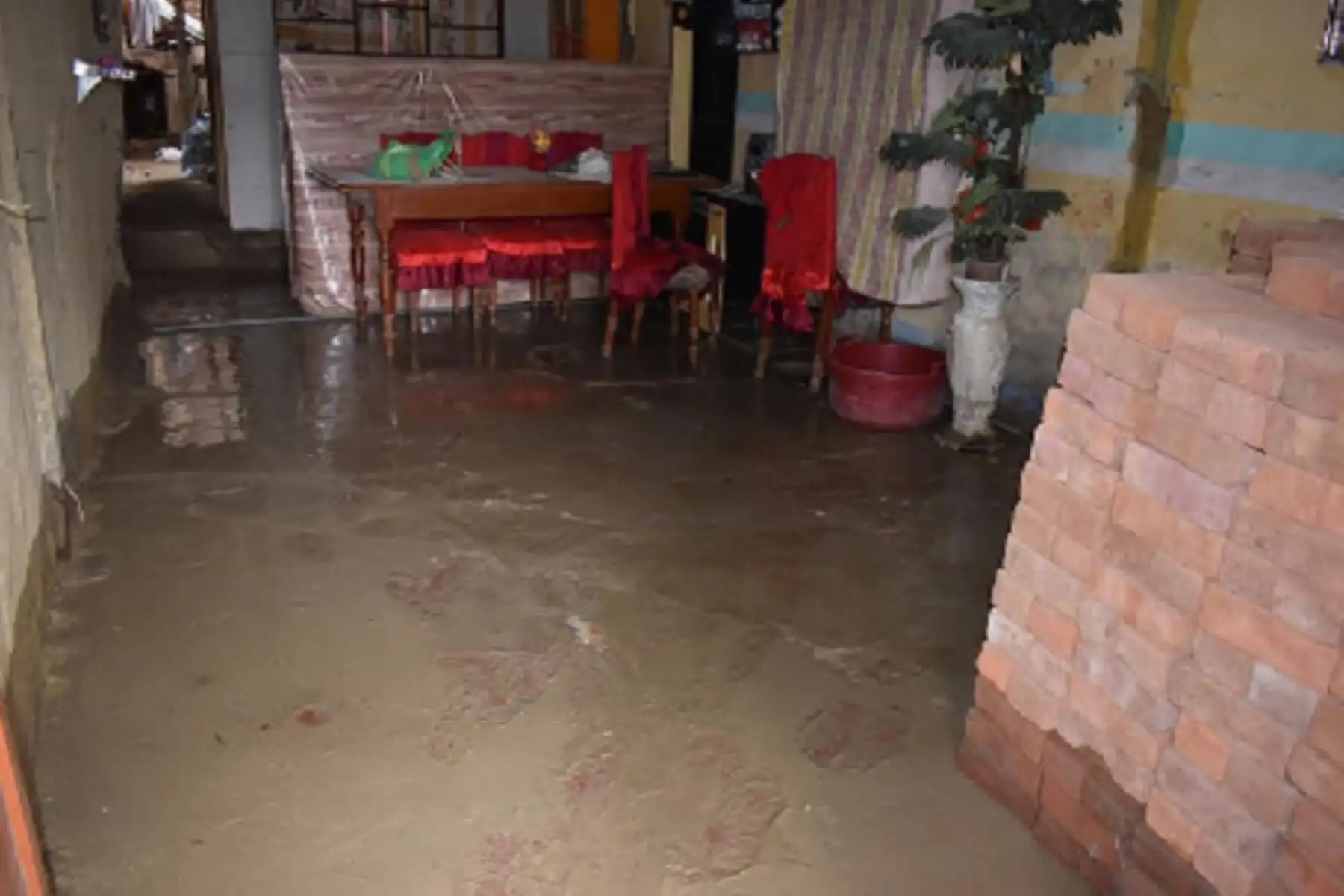 Desde esta madrugada, las fuertes precipitaciones pluviales afectaron viviendas y vías de comunicación en el distrito y provincia de Tumbes.