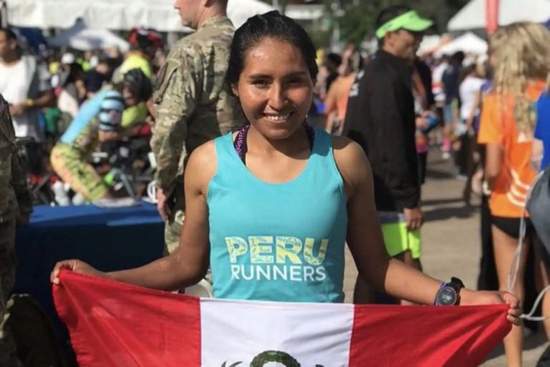 Aydeé Loayza ganó la Marathon de Miami.
Foto: Difusión