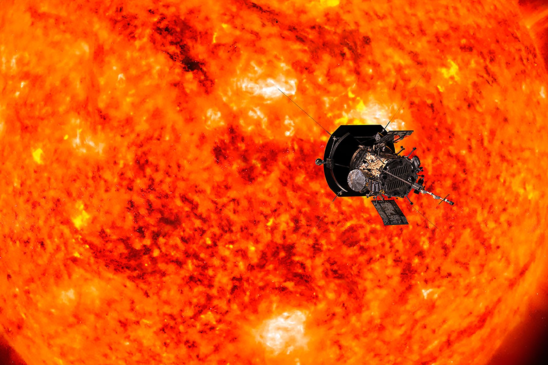 El Solar Orbiter, misión de colaboración especial entre la ESA (Agencia Espacial Europea) y la NASA, estudiará de cerca los polos solares. Foto: AFP/NASA/Jhons Hopkins APL