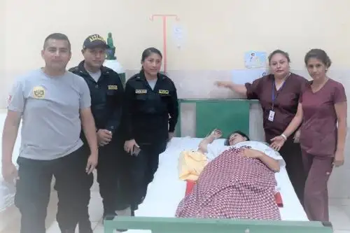 Agentes policiales atienden parto en la comisaría rural de Pariacoto, provincia de Huaraz, región Foto: Áncash. ANDINA/Difusión