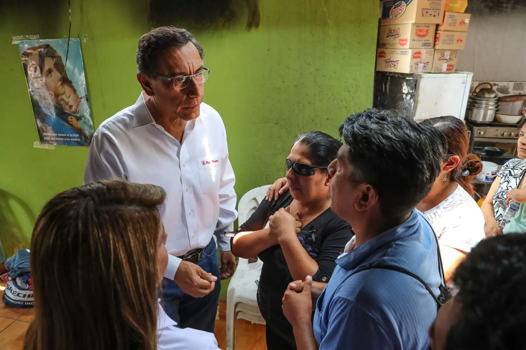 El presidente  Martin Vizcarra supervisó las acciones multisectoriales que realiza el Ejecutivo en la zona afectada por la deflagración en Villa El Salvador. Foto:ANDINA/Presidencia