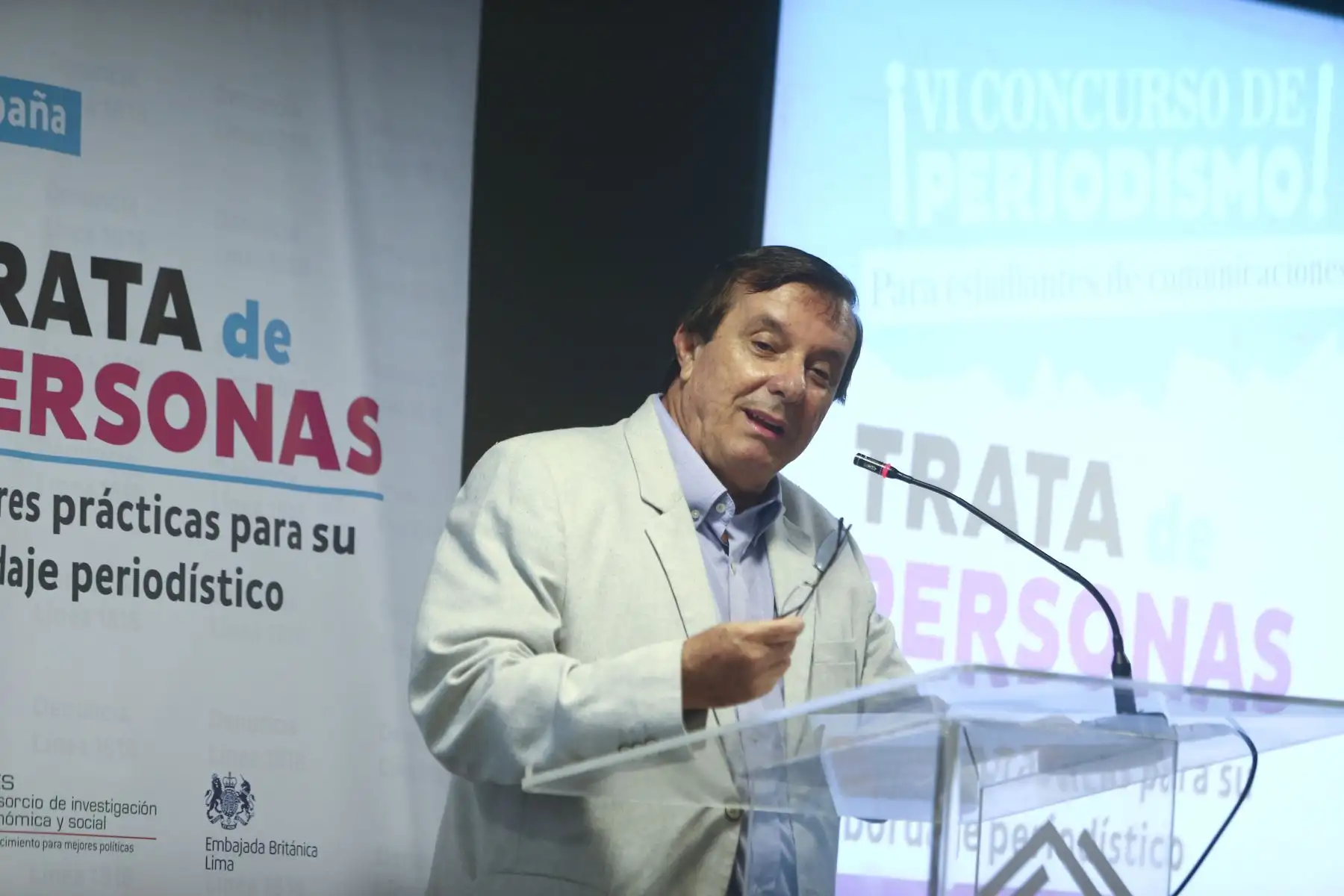 Premiación del VI concurso de periodismo "Trata de Personas: mejores prácticas para su abordaje periodístico" organizado por el CIES. Foto: ANDINA / Jhonel Rodríguez Robles