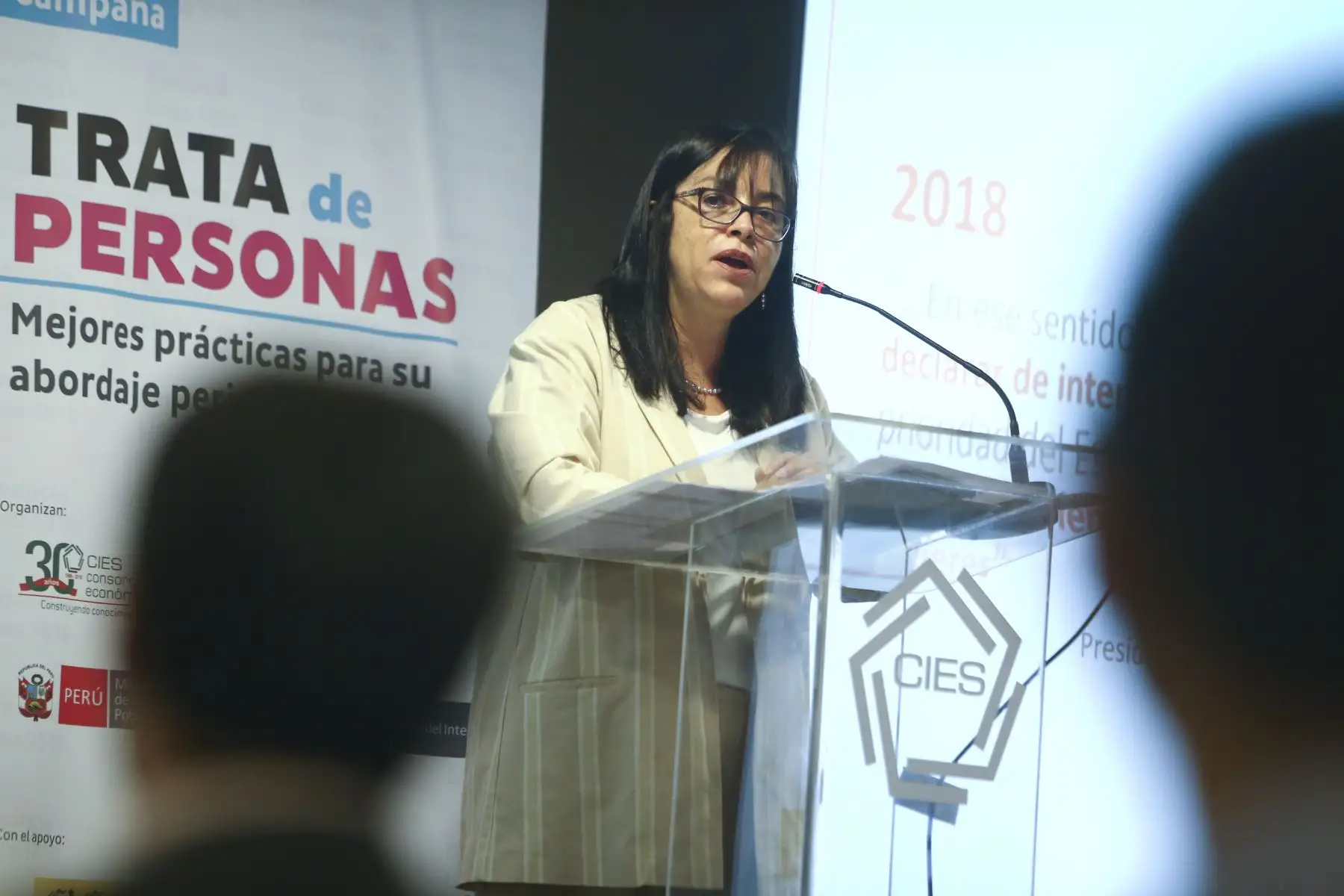 Premiación del VI concurso de periodismo "Trata de Personas: mejores prácticas para su abordaje periodístico" organizado por el CIES. Foto: ANDINA / Jhonel Rodríguez Robles