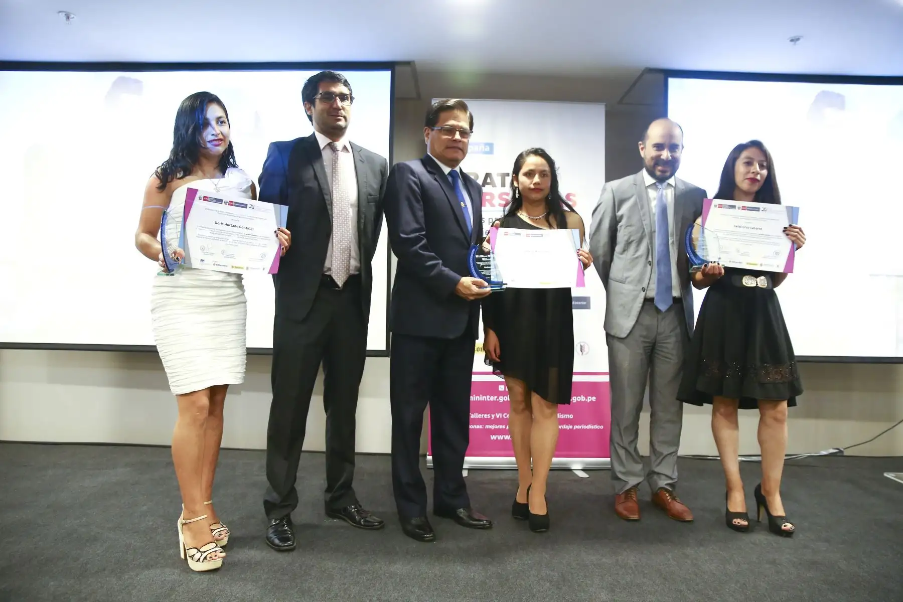 Premiación del VI concurso de periodismo "Trata de Personas: mejores prácticas para su abordaje periodístico" organizado por el CIES. Foto: ANDINA / Jhonel Rodríguez Robles