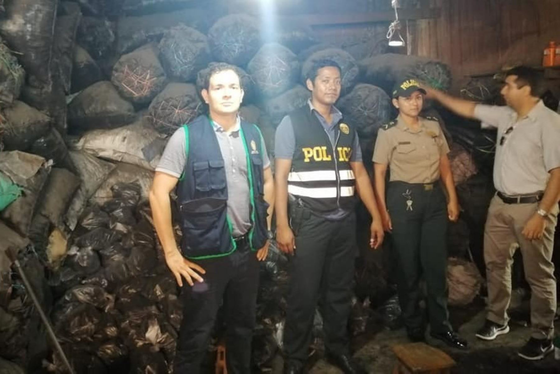 Autoridades de San Martín incautan más de 10 toneladas de carbón vegetal de origen ilícito. ANDINA/Difusión