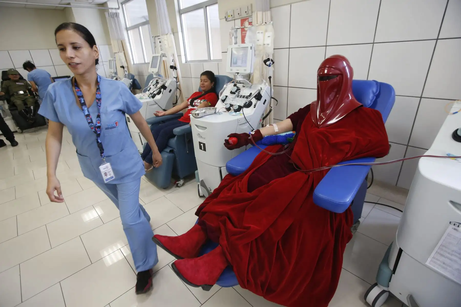 En el día internacional contra el cáncer infantil, el Instituto Nacional de salud del Niño y la  legión 501 Stars Wars invitan a la ciudadanía a donar plaquetas para pacientes con cáncer. 
Foto: ANDINA/Eddy Ramos