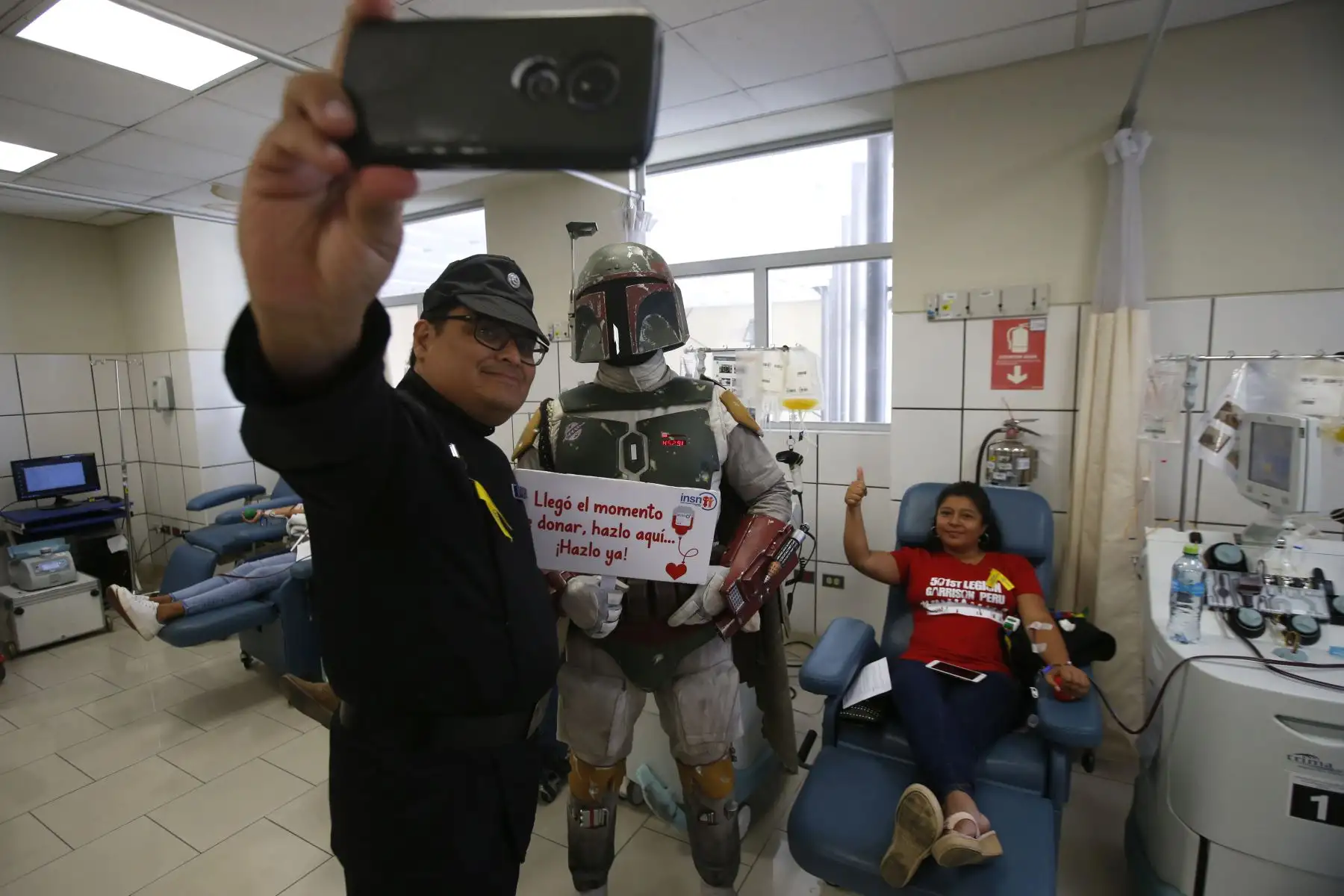 En el día internacional contra el cáncer infantil, el Instituto Nacional de salud del Niño y la  legión 501 Stars Wars invitan a la ciudadanía a donar plaquetas para pacientes con cáncer. 
Foto: ANDINA/Eddy Ramos