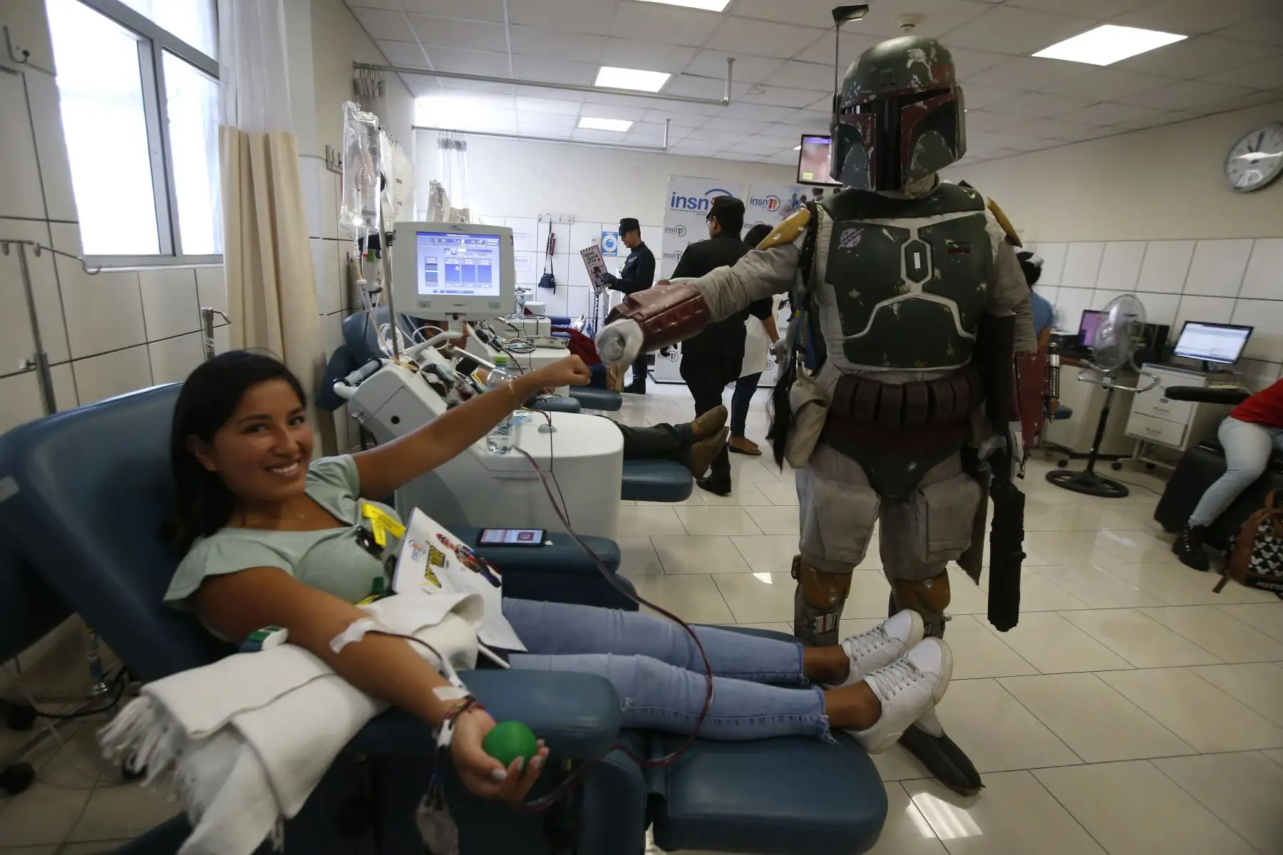 En el día internacional contra el cáncer infantil, el Instituto Nacional de salud del Niño y la  legión 501 Stars Wars invitan a la ciudadanía a donar plaquetas para pacientes con cáncer. 
Foto: ANDINA/Eddy Ramos