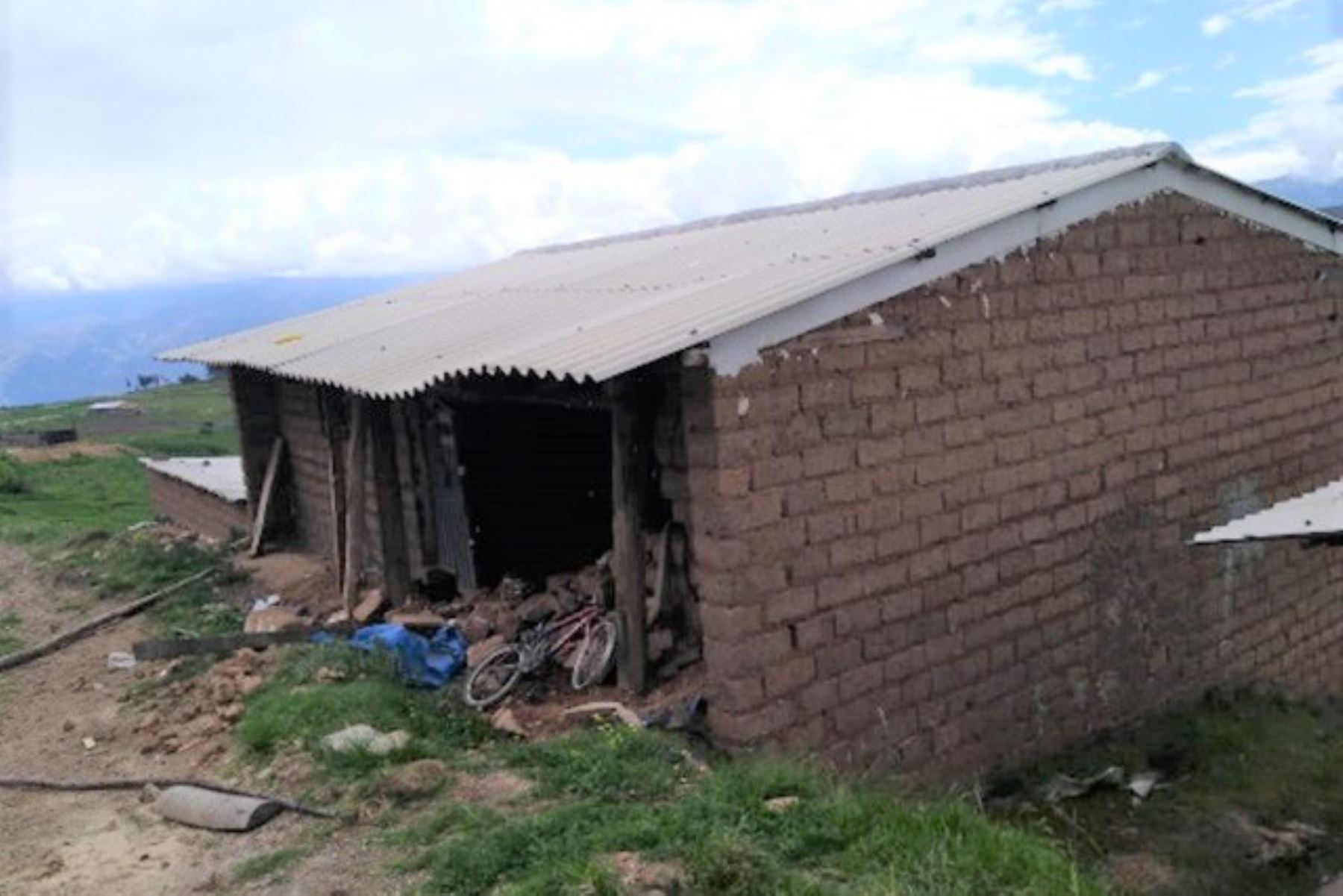 Dos viviendas colapsan en la provincia de Yungay, en Ancash, a causa de las lluvias intensas. ANDINA/Difusión