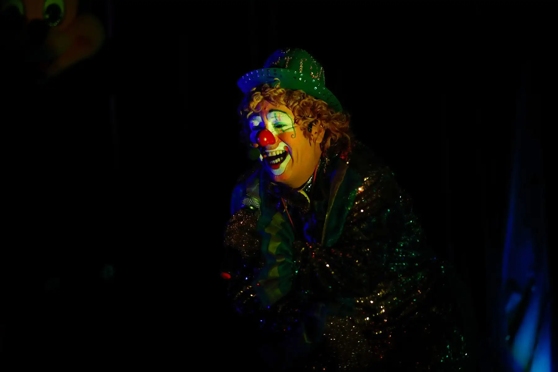 El payaso "Pepito"en el homenaje a Ricardo Farfán, conocido en el ambiente artístico como el payaso "Pitito" por sus 96 años. Foto: ANDINA/Carlos Lezama