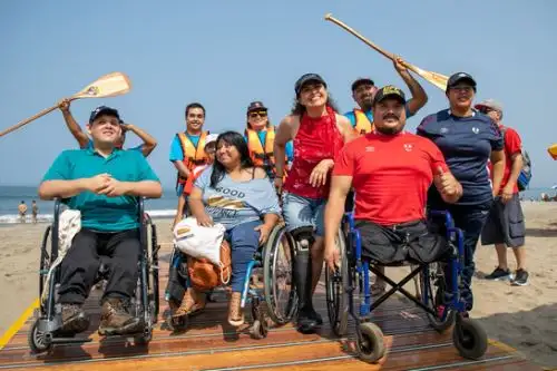 Agua Dulce se convierte en la playa con mayores componentes de accesibilidad para personas con discapacidad y adultos mayores. Foto: MVCS