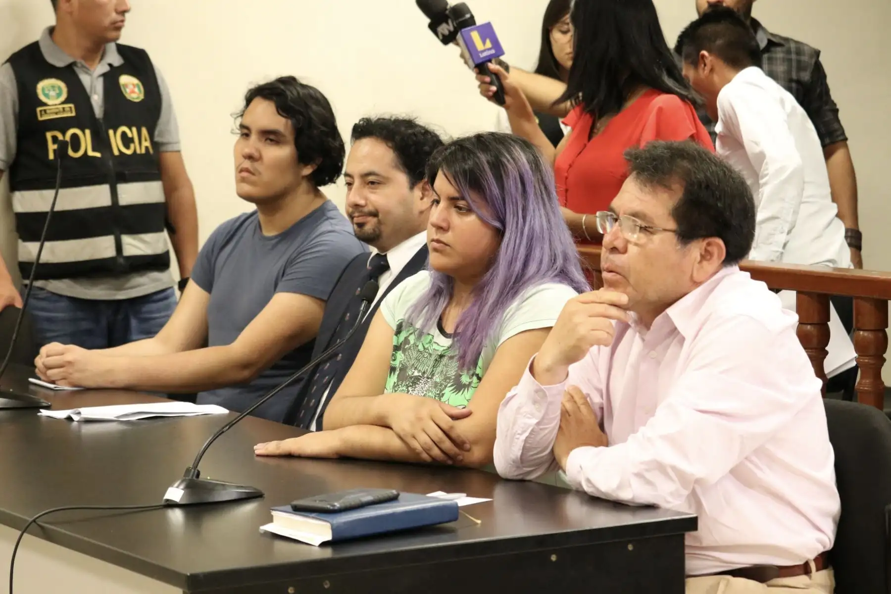 Tercer Juzgado de Investigación Preparatoria Transitoria realizó Audiencia de Control de Identidad a Andrea Regina Aguirre Concha y Kevin Alexander Villanueva Castillo, investigados por el asesinato de la Activista Solsiret Rodríguez Aybar.Foto:ANDINA/PJ Callao