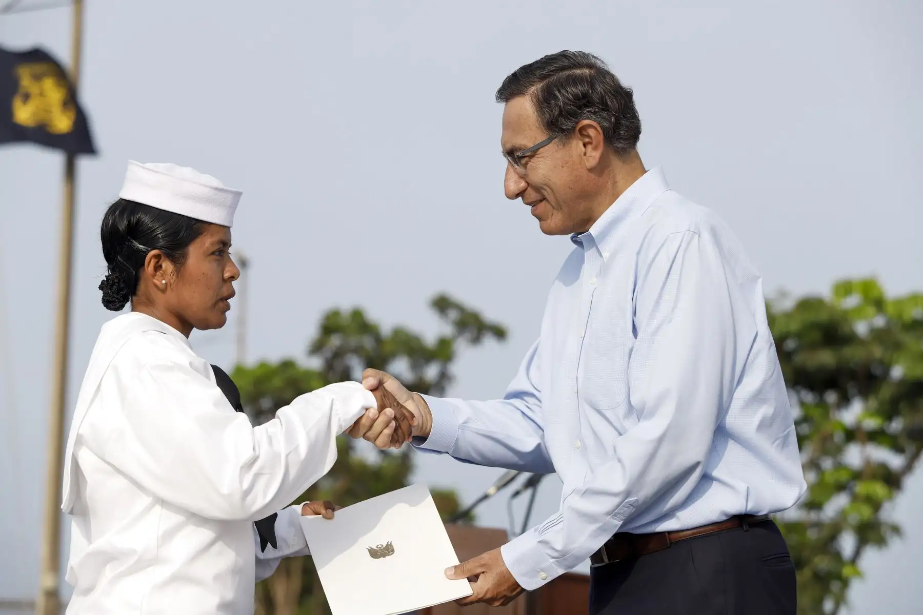 El presidente Martín Vizcarra participó en la clausura y entrega del Certificado Único Laboral para jóvenes, Certijoven, a los miembros del Servicio Militar Voluntario de las Fuerzas Armada. Foto: ANDINA/ Prensa Presidencia