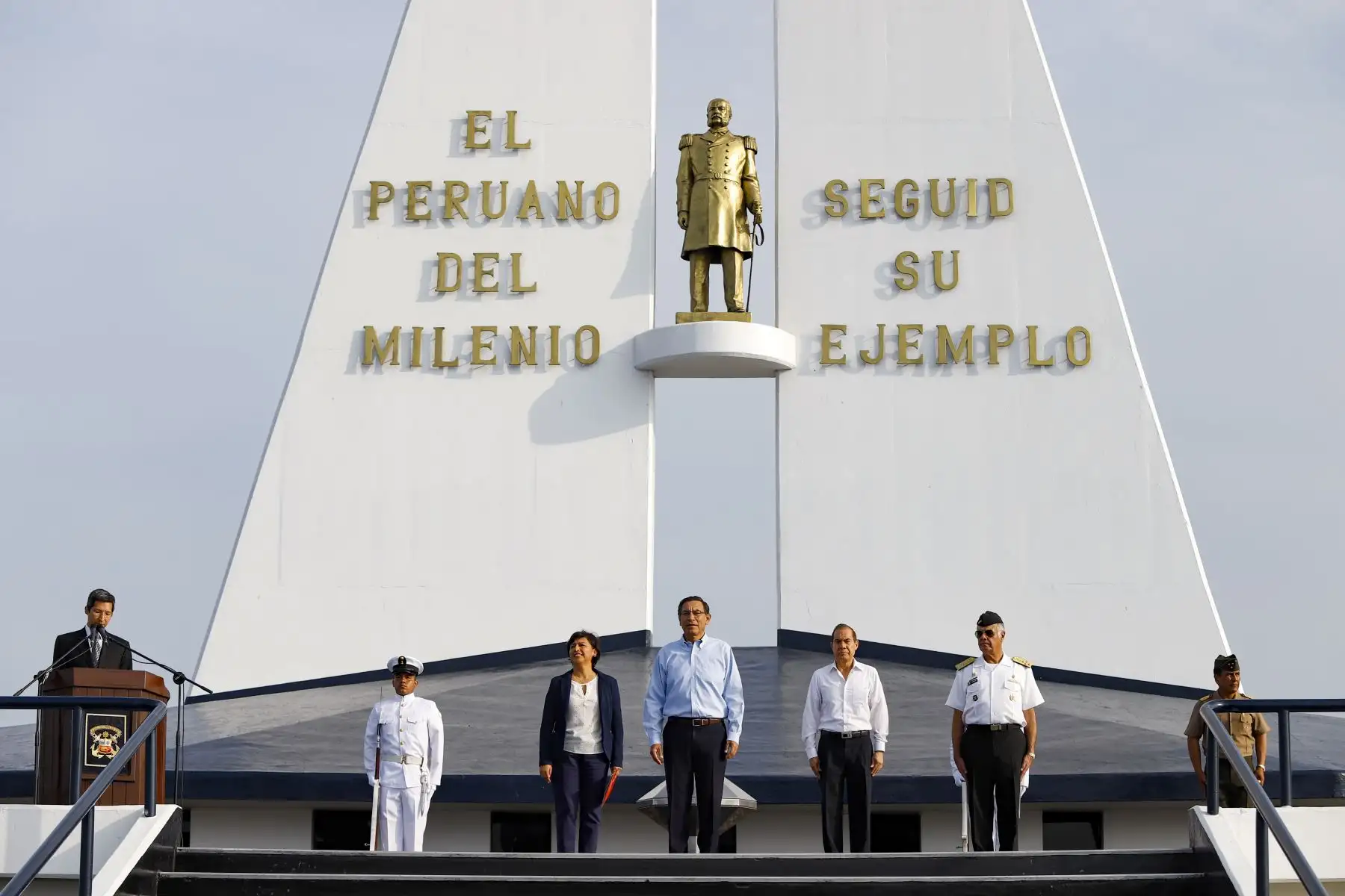 El presidente Martín Vizcarra participó en la clausura y entrega del Certificado Único Laboral para jóvenes, Certijoven, a los miembros del Servicio Militar Voluntario de las Fuerzas Armada. Foto: ANDINA/ Prensa Presidencia