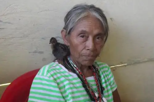 Manuela, integrante de la comunidad amazónica matsigenka que conoce y se expresa en las lenguas harakbut, en su variedad wachiperi, el matsigenka y el castellano.