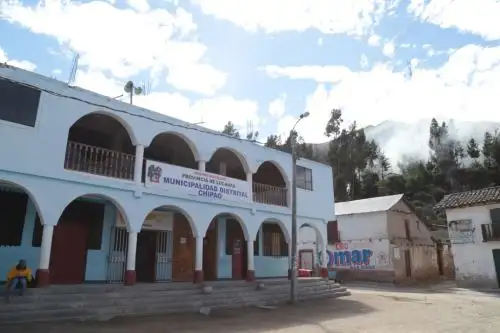 Palacio Municipal del distrito de Chipao, en el departamento de Ayacucho.
