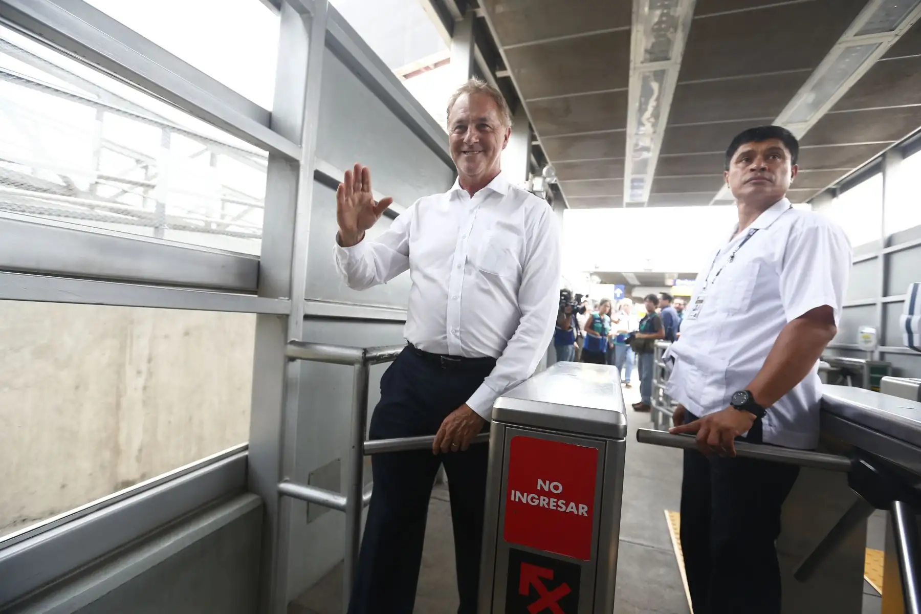 El alcalde Jorge Muñoz inaugura la nueva estación Andrés Reyes del Metropolitano, que beneficiará a 26 mil usuarios que utilizan a diario el servicio.
Foto: ANDINA/Jhonel Rodríguez