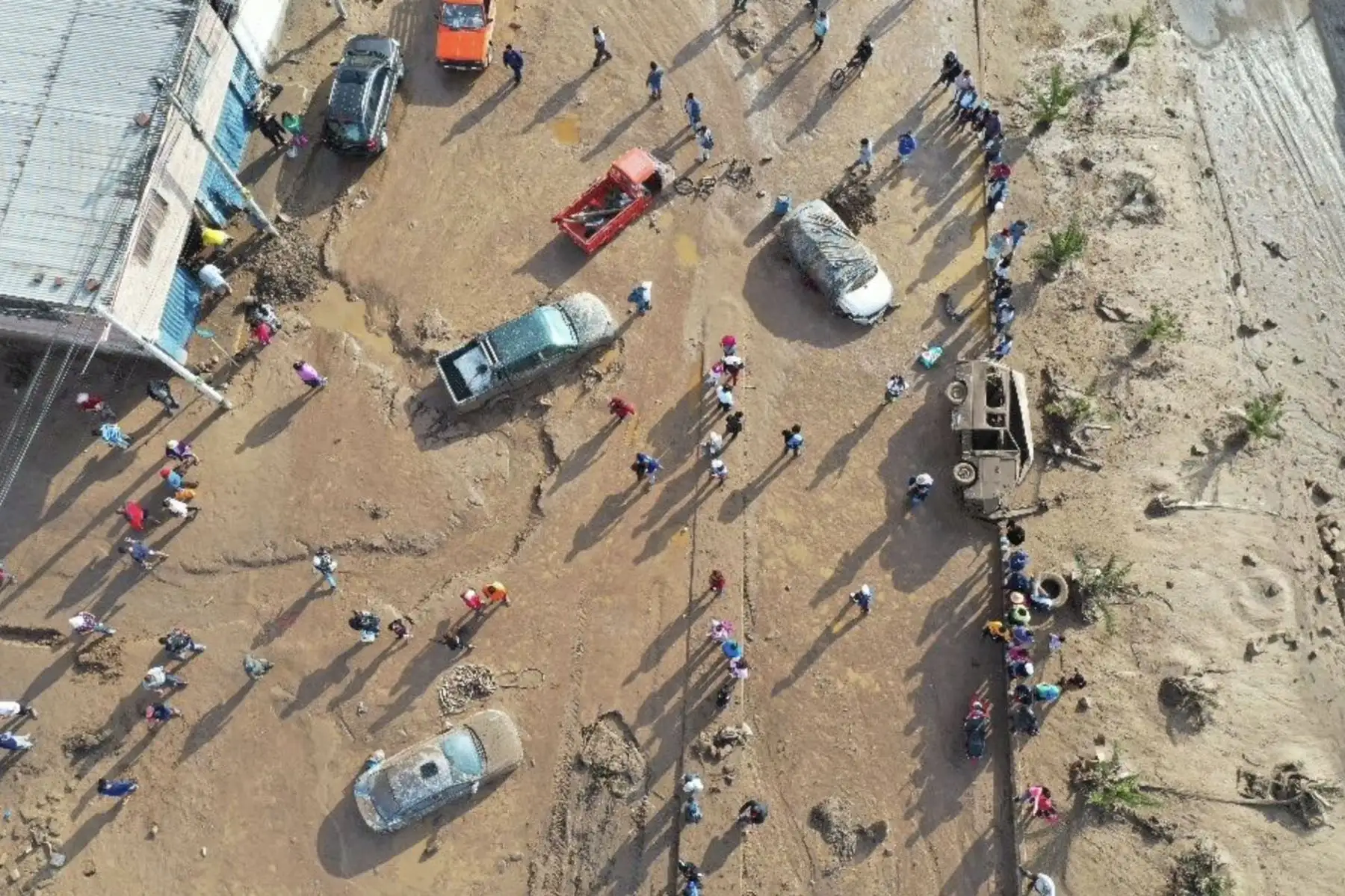 Imágenes con Dron, tras los huaicos que inundaron calles de la ciudad de Tacna.
Foto : Cortesía /Diego Ramos Lupo