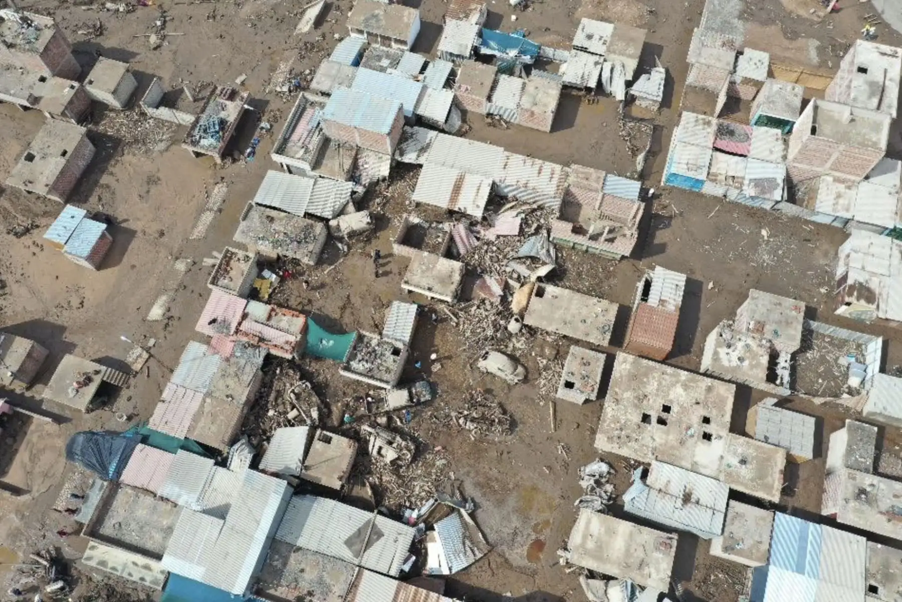 Imágenes con Dron, tras los huaicos que inundaron calles de la ciudad de Tacna.
Foto : Cortesía /Diego Ramos Lupo