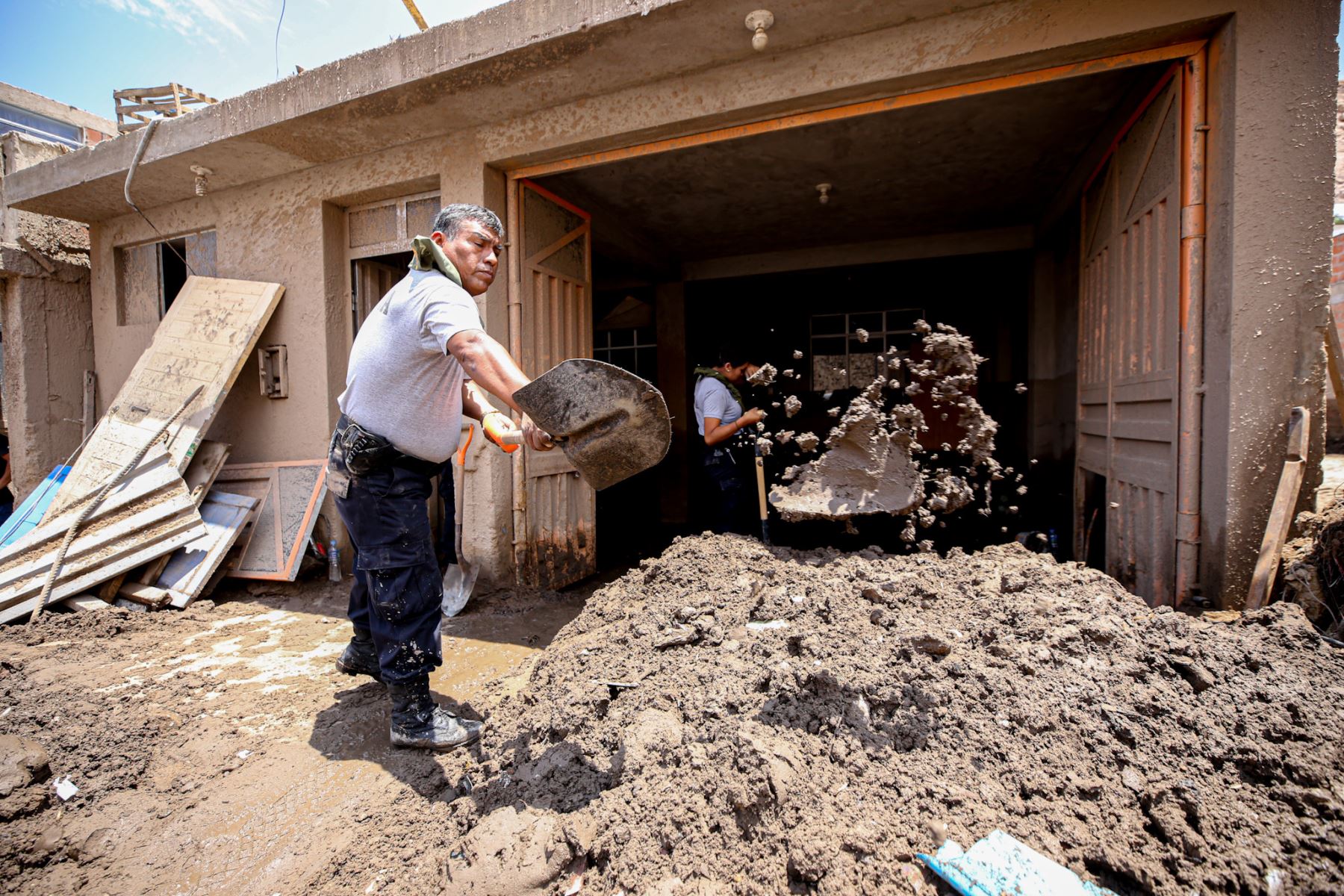 El huaico en Tacna dejó cuatro fallecidos, tres mil damnificados y alrededor de  300 viviendas dañadas.ANDINA/Prensa Presidencia