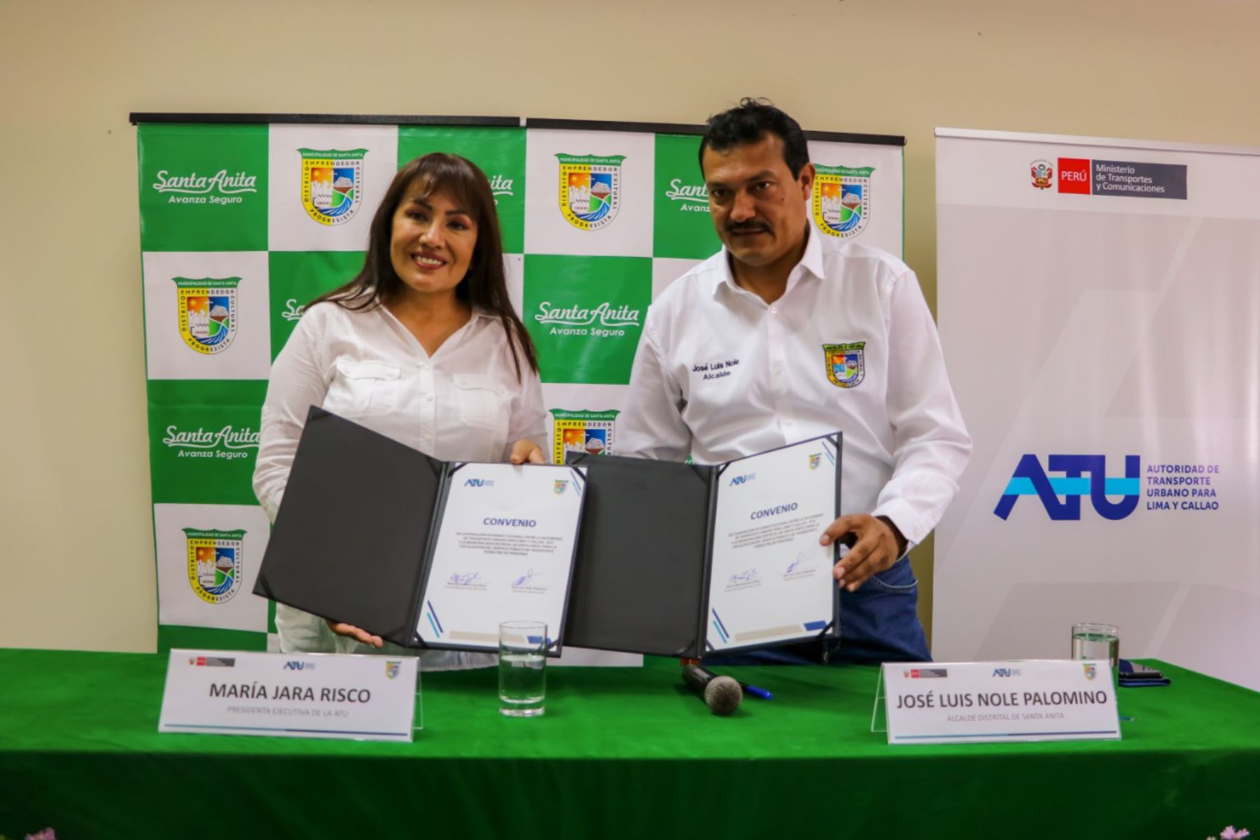 ATU y Municipalidad de Santa Anita firman convenio para fiscalización del transporte público. Foto: Andina/Difusión