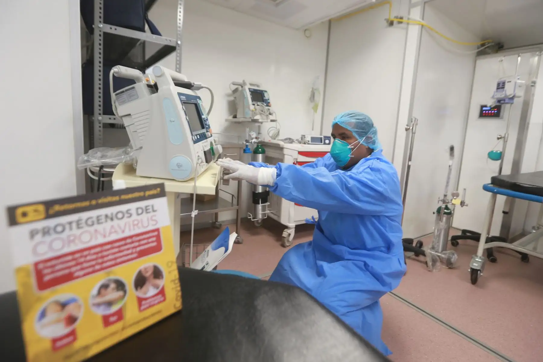 Minsa anuncia instalaciòn de hospitales moviles con instrumentos de ultima generaciòn que se  encuentran listos para alberga  posibles pacientes con el virus Covid-19, en el hospital Hipolìto Unanue. Foto: ANDINA/Jhony Laurente