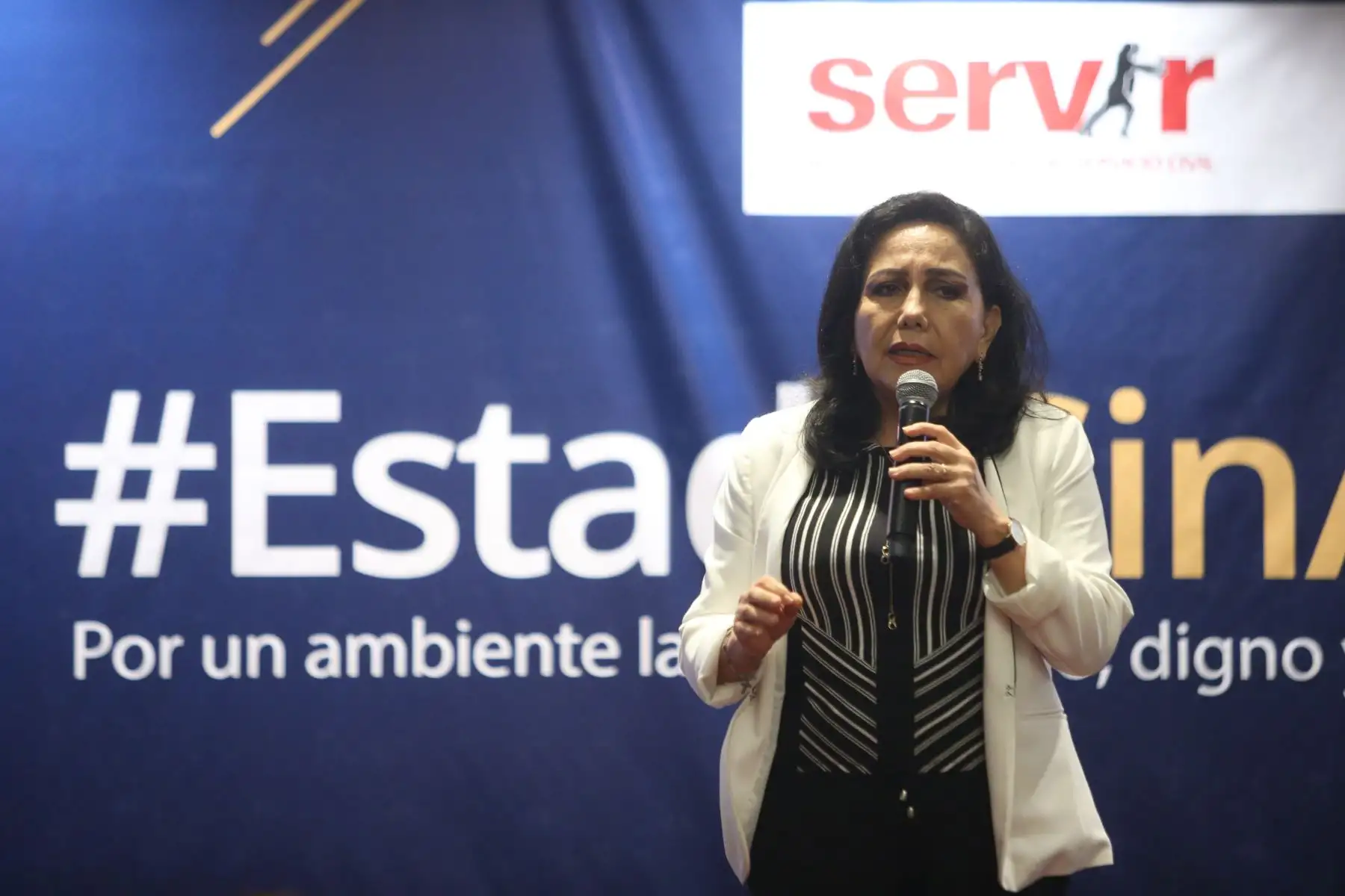 La Autoridad Nacional del Servicio Civil - SERVIR, lanza la estrategia nacional "Estado sin Acoso" para prevenir, investigar y sancionar el hostigamiento sexual en entidades públicas. Foto: ANDINA/Jhonel Rodríguez Robles