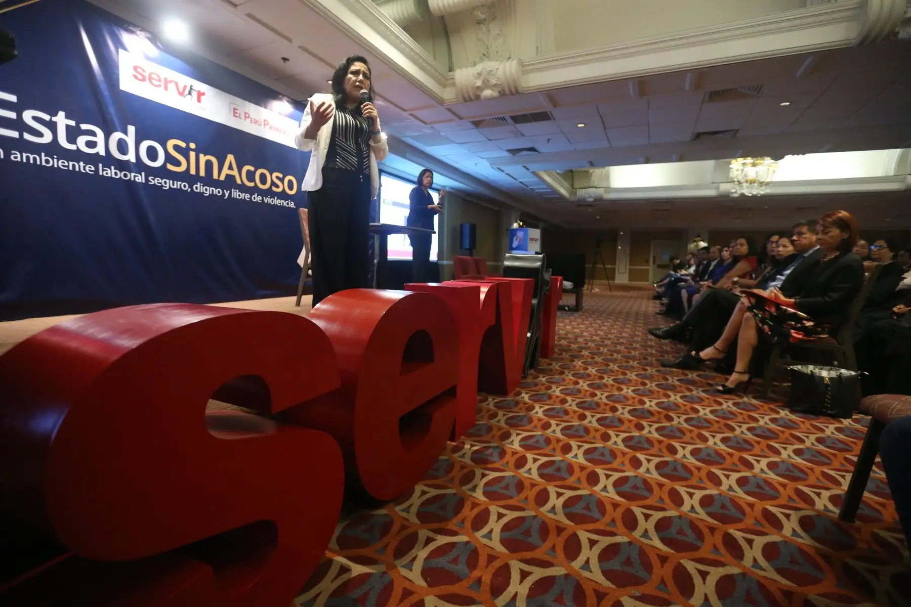 La Autoridad Nacional del Servicio Civil - SERVIR, lanza la estrategia nacional "Estado sin Acoso" para prevenir, investigar y sancionar el hostigamiento sexual en entidades públicas. Foto: ANDINA/Jhonel Rodríguez Robles