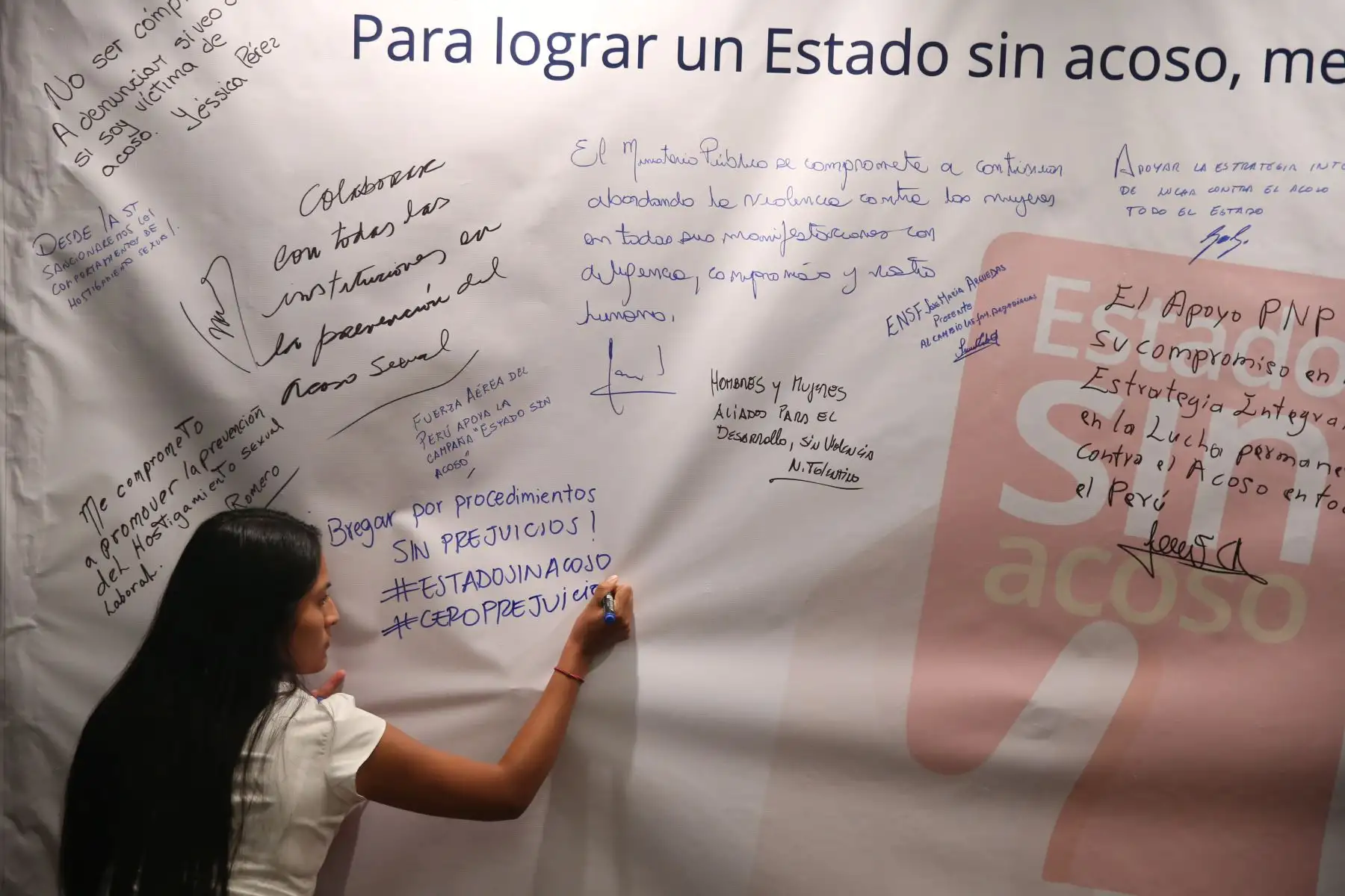 La Autoridad Nacional del Servicio Civil - SERVIR, lanza la estrategia nacional "Estado sin Acoso" para prevenir, investigar y sancionar el hostigamiento sexual en entidades públicas. Foto: ANDINA/Jhonel Rodríguez Robles