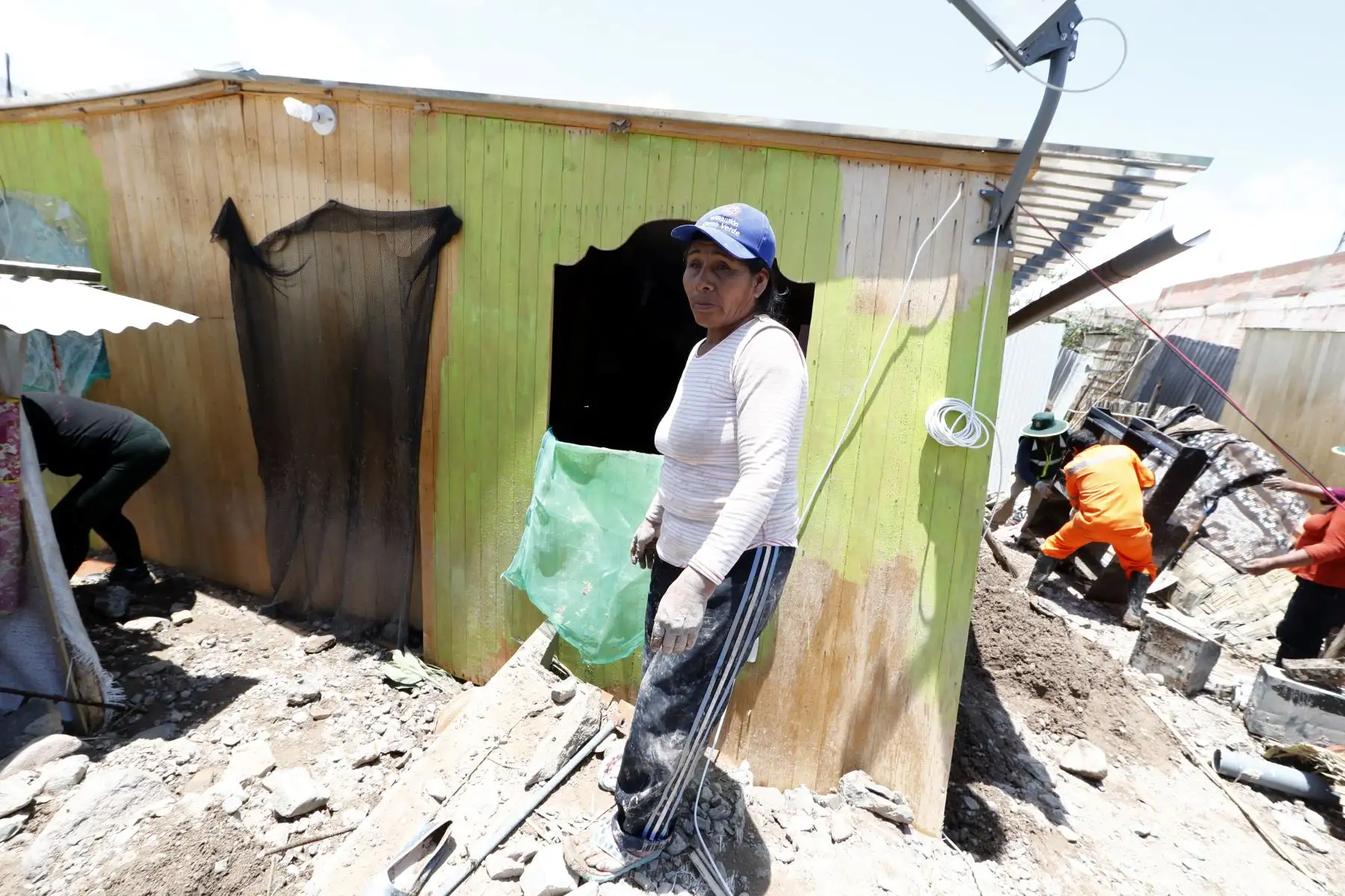 Por lo menos 105 familias afectadas y 10 familias damnificadas en Moquegua,  el desborde del río. 
Foto: ANDINA/Carlos Lezama