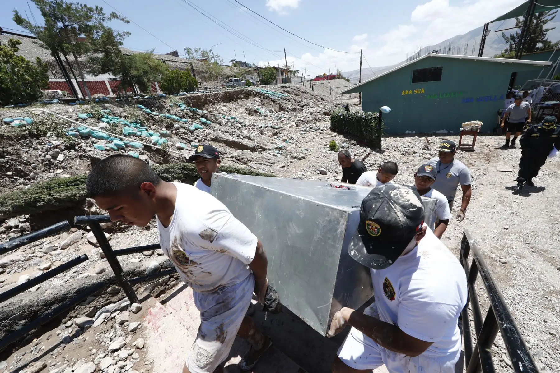 Acciones multisectoriales ante la emergencia por fuertes lluvias en Moquegua.
Foto: ANDINA/Carlos Lezama