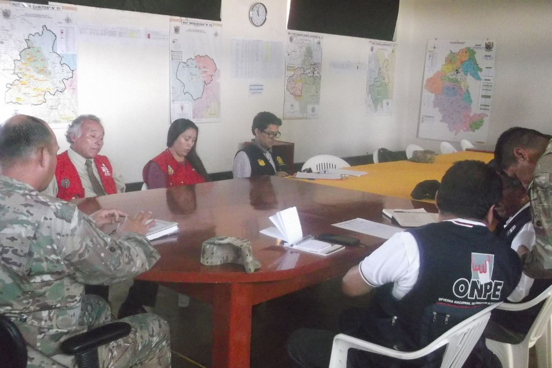 ONPE coordina medidas de seguridad para Elecciones Municipales Complementarias en el distrito de Chipao, provincia de Lucanas, región Ayacucho.