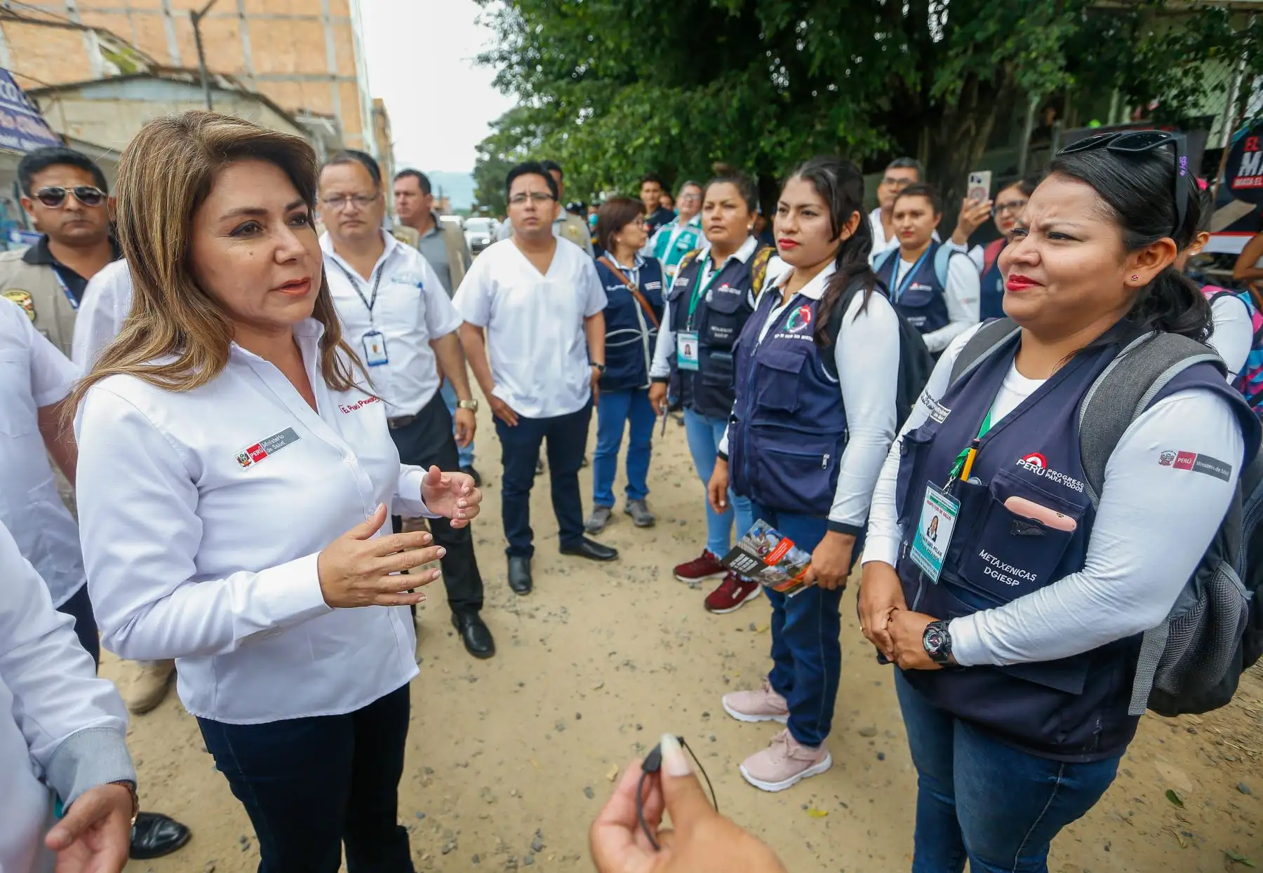 Ministra de Salud supervisa acciones contra el dengue en la región San Martín.
Foto: Ministerio de Salud