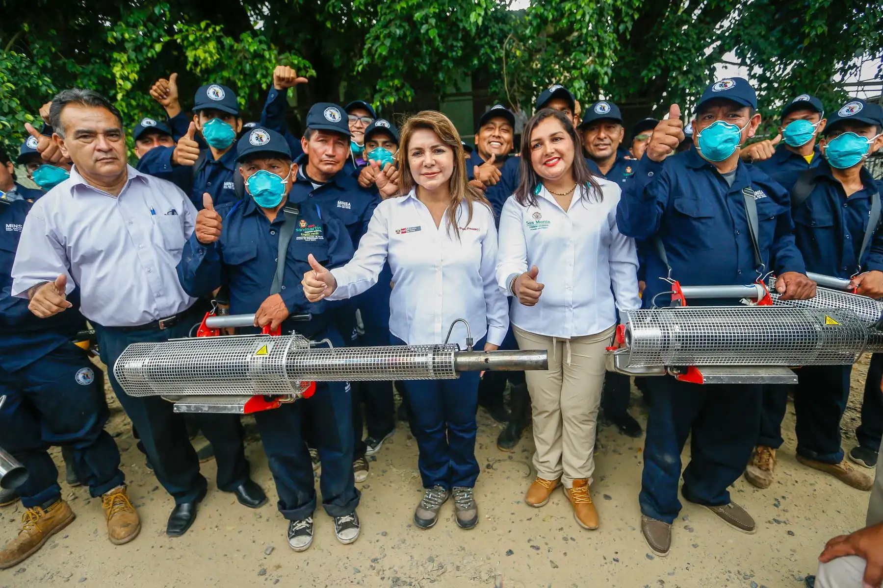 Ministra de Salud supervisa acciones contra el dengue en la región San Martín.
Foto: Ministerio de Salud
