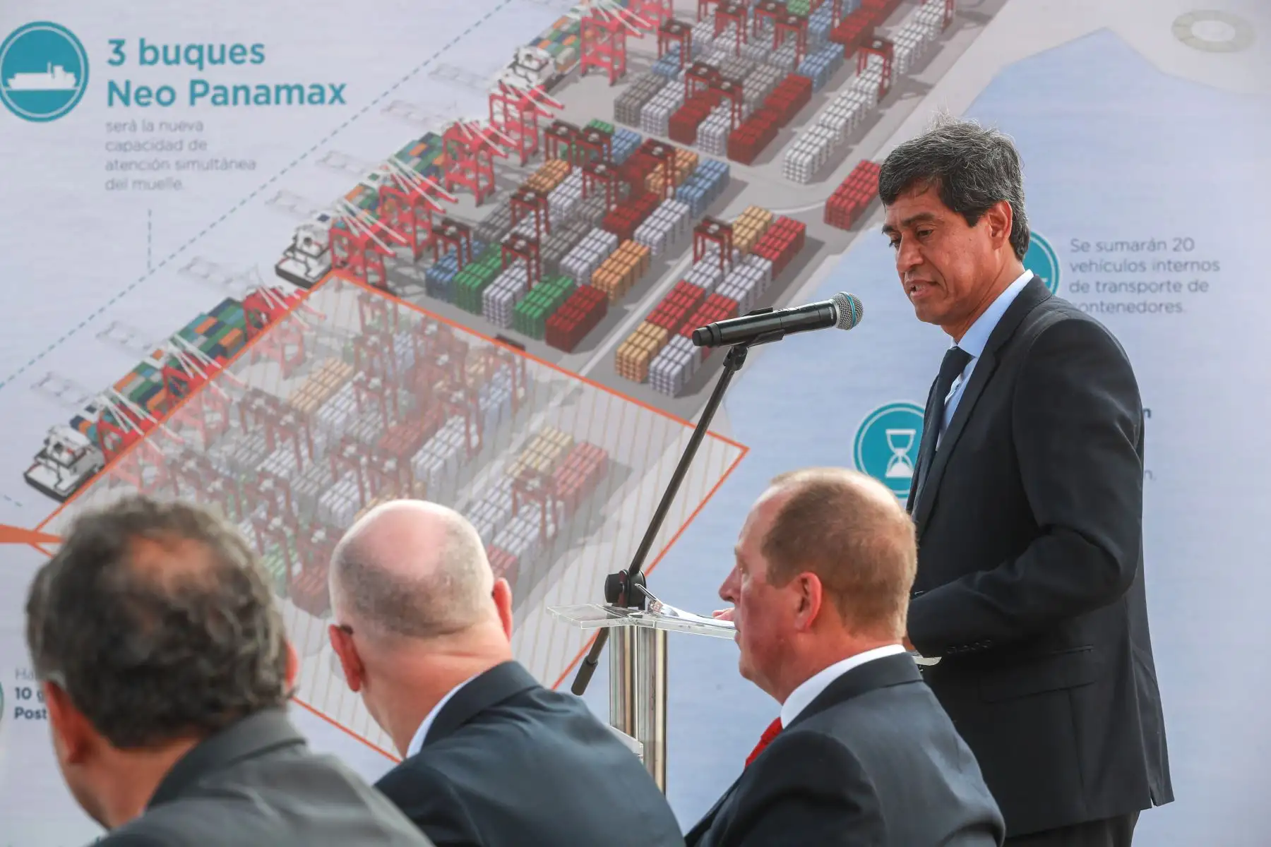 Ministerio de Transportes y Comunicacones  suscribe adenda para ampliar Muelle Sur del Terminal Portuario del Callao. Área total del terminal pasará de 27.6 hectáreas a 30.3.
Foto: MTC