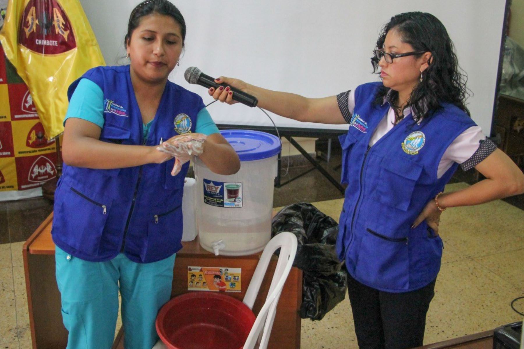 Coronavirus: autoridades de Chimbote lanzan campaña de correcto aseo de manos para prevenir enfermedad.