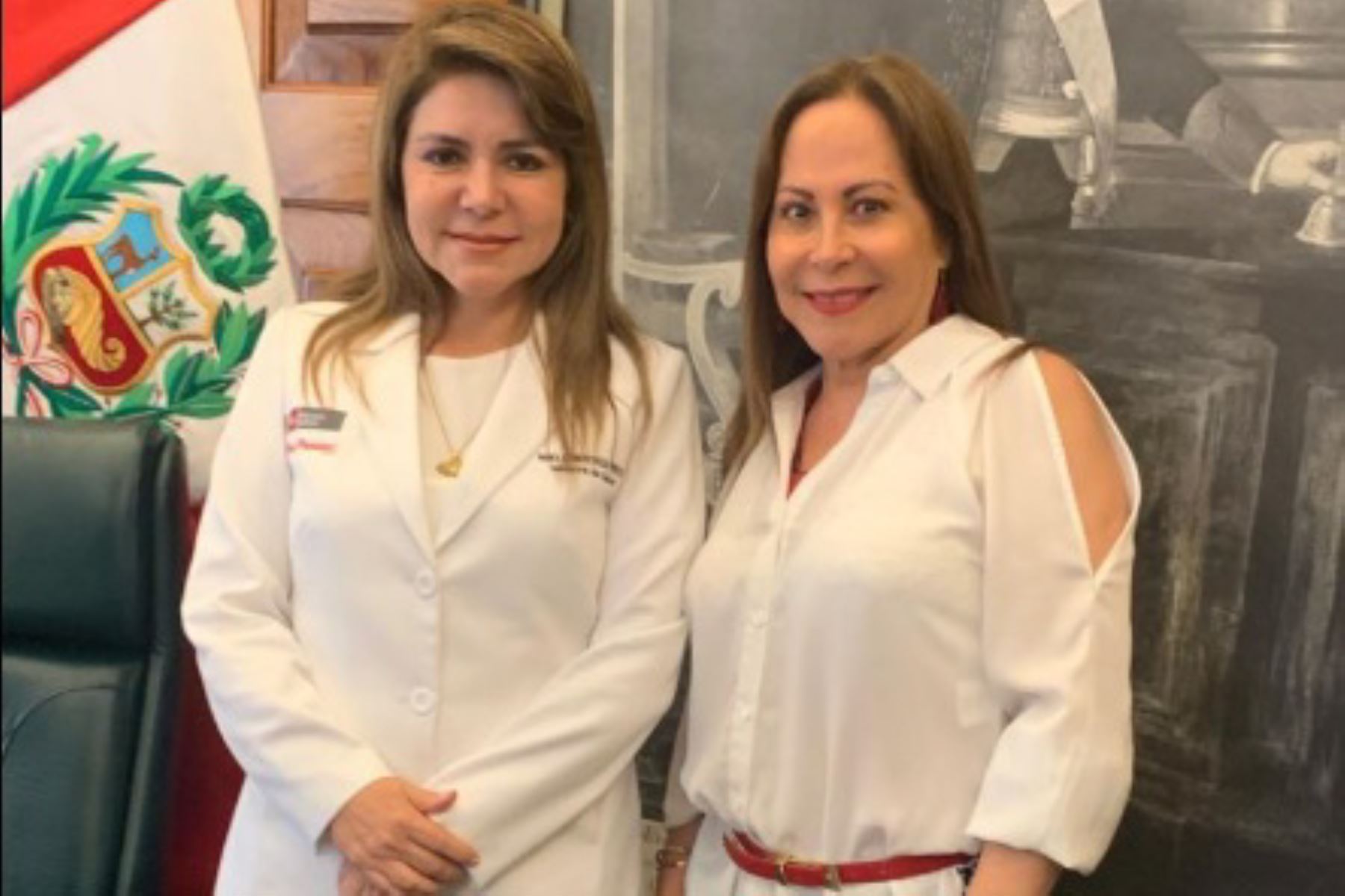 La presidenta de la Asociación Peruana de Hoteles, Restaurante y Afines, (AHORA) Blanca Chávez, se reunió con la ministra de Salud, Elizabeth Hinostroza.