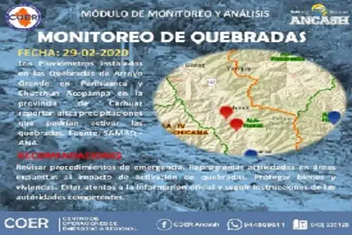 Las fuertes precipitaciones se presentaron desde ayer y en la tarde se volvieron mucho más intensas en los distritos de Pariahuanca, Anta y Yungar.