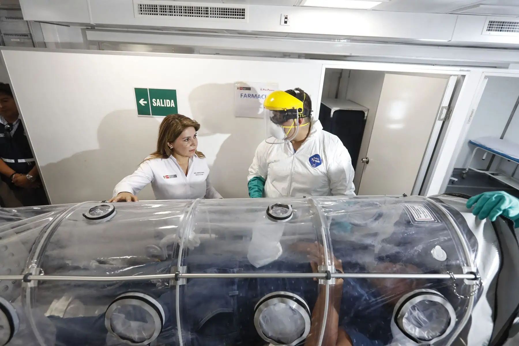 Implementan hospital móvil en Grupo Aéreo 8, ante posible llegada del  coronavirus. Foto: ANDINA/Renato Pajuelo