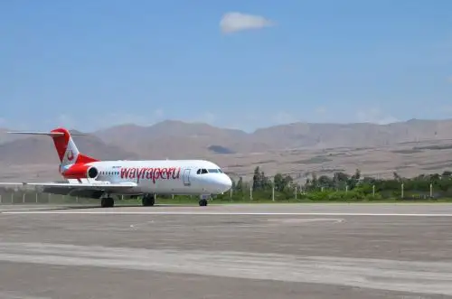 Vuelo de prueba comercial en aeropuerto de Moquegua. Foto: Cortesía.
