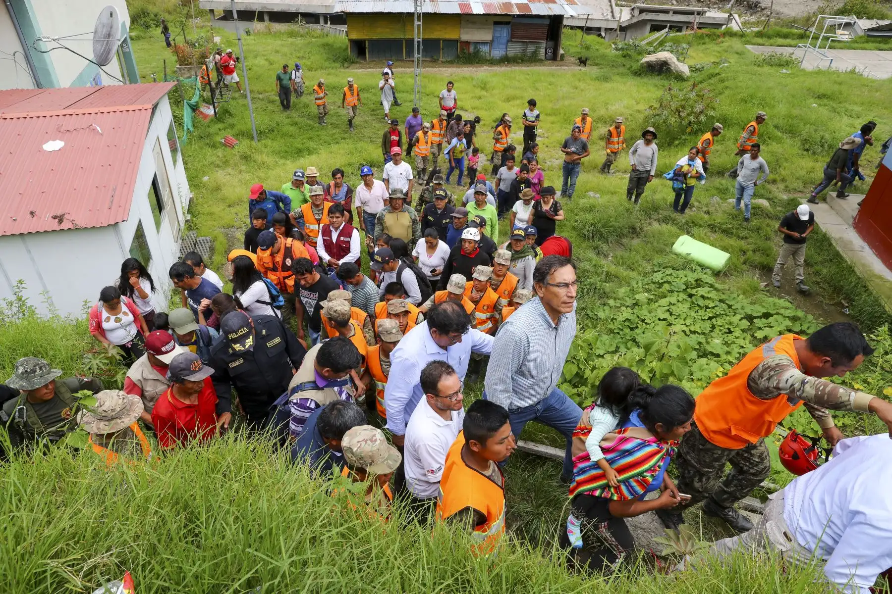 Presidente de la República, Martín Vizcarra, supervisa acciones ejecutadas por el Gobierno para atender la emergencia en Cusco. Foto: ANDINA/Prensa Presidencia